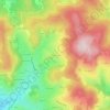 Topografische kaart Cime de Cours, hoogte, reliëf