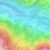 Topografische kaart La Cuttaz, hoogte, reliëf