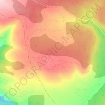 Topografische kaart La Ballestera, hoogte, reliëf