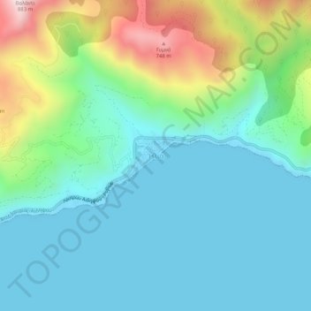 Topografische kaart Ήλια, hoogte, reliëf