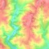 Topografische kaart La Brugère, hoogte, reliëf