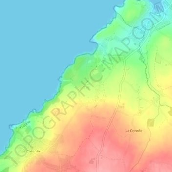 Topografische kaart La Cour de Treutran, hoogte, reliëf