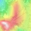 Topografische kaart Crête du Fioc, hoogte, reliëf