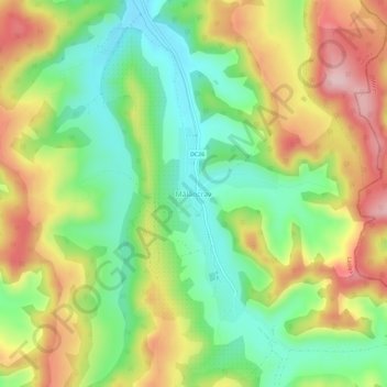 Topografische kaart Mălâncrav, hoogte, reliëf