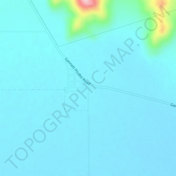 Topografische kaart Gannett, hoogte, reliëf