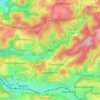 Topografische kaart Alpe, hoogte, reliëf