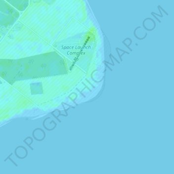 Topografische kaart Cape Canaveral, hoogte, reliëf