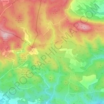 Topografische kaart Riforan, hoogte, reliëf