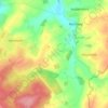 Topografische kaart Pinsamont, hoogte, reliëf