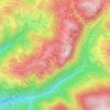 Topografische kaart Doline, hoogte, reliëf