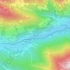 Topografische kaart Untervierschach, hoogte, reliëf