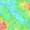 Topografische kaart Le Mas, hoogte, reliëf