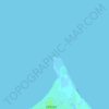 Topografische kaart Oliktok Point, hoogte, reliëf