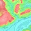 Topografische kaart Cafosse, hoogte, reliëf