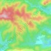 Topografische kaart Les Crozes, hoogte, reliëf
