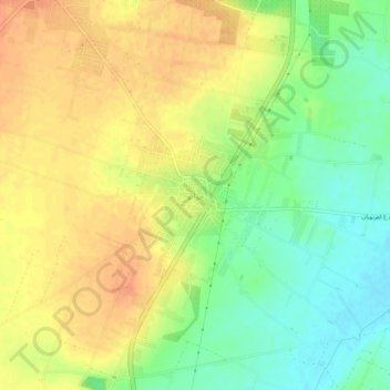 Topografische kaart Hazano, hoogte, reliëf