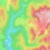 Topografische kaart Moissac-Bas, hoogte, reliëf