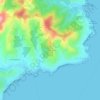 Topografische kaart Les Issambres, hoogte, reliëf