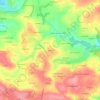 Topografische kaart Kergoat, hoogte, reliëf
