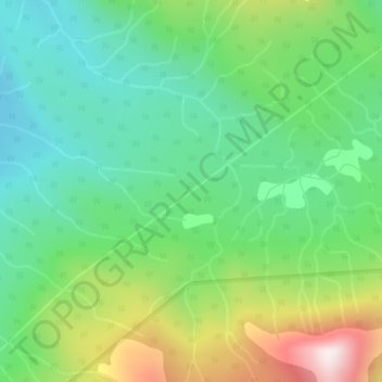 Topografische kaart Rocky Mountains, hoogte, reliëf