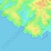 Topografische kaart Pontaillac, hoogte, reliëf