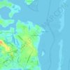Topografische kaart North Chatham, hoogte, reliëf