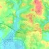 Topografische kaart Monte Judeu, hoogte, reliëf
