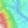 Topografische kaart Sylan, hoogte, reliëf