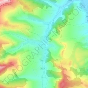 Topografische kaart Vița, hoogte, reliëf