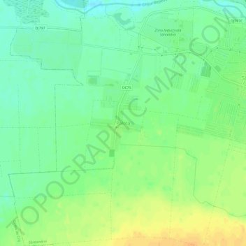 Topografische kaart Palota, hoogte, reliëf