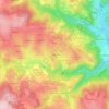 Topografische kaart Le Mazernier, hoogte, reliëf