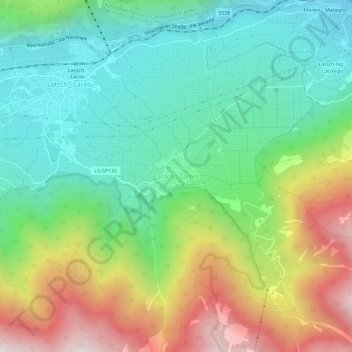 Topografische kaart Tarsch - Tarres, hoogte, reliëf