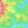 Topografische kaart Xon, hoogte, reliëf