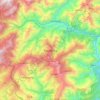 Topografische kaart Darjeeling, hoogte, reliëf