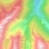 Topografische kaart Ambria, hoogte, reliëf