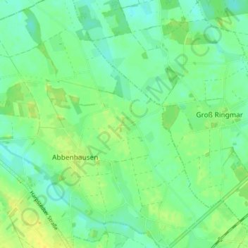 Topografische kaart Üssinghausen, hoogte, reliëf