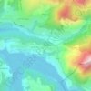 Topografische kaart La Rouillère, hoogte, reliëf