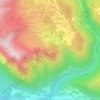 Topografische kaart Le Grand Planey, hoogte, reliëf