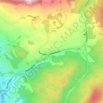 Topografische kaart Brandbu, hoogte, reliëf