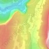 Topografische kaart Les Alberts, hoogte, reliëf
