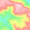 Topografische kaart Jaraiz, hoogte, reliëf