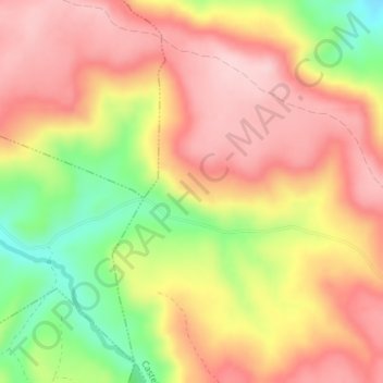 Topografische kaart Jaraiz, hoogte, reliëf