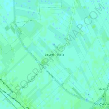 Topografische kaart Boven Pekela, hoogte, reliëf