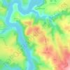 Topografische kaart Chevenay, hoogte, reliëf