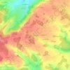 Topografische kaart Les Usages, hoogte, reliëf