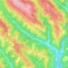 Topografische kaart Les Vignottes, hoogte, reliëf