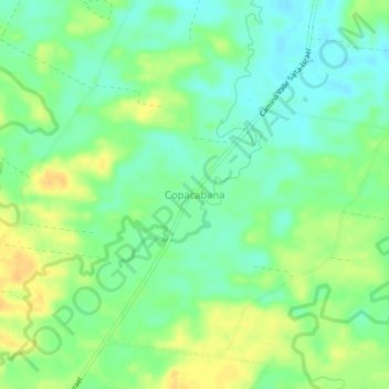 Topografische kaart Copacabana, hoogte, reliëf