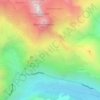 Topografische kaart Sektor Spongebob, hoogte, reliëf