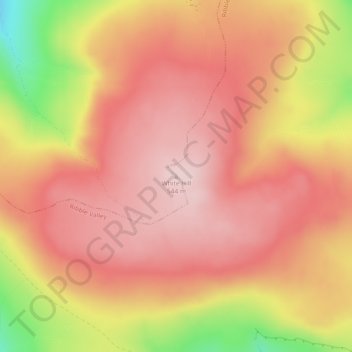 Topografische kaart White Hill, hoogte, reliëf