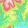 Topografische kaart Chanteruéjols, hoogte, reliëf